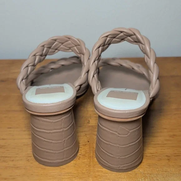 Dolce Vita Paily Braided Sandals Tan 3" Block Heel Summer Women's Size 6.5 - Picture 4 of 7
